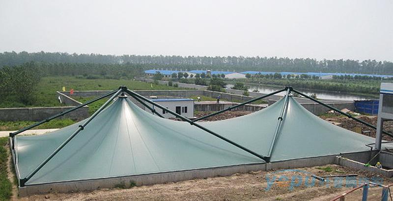 污水池膜结构,污水池加盖-叶普膜结构